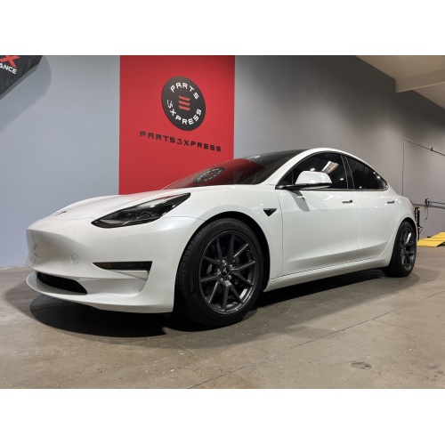 Tesla Model 3 LR AWD on Eibach lowering springs